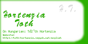 hortenzia toth business card